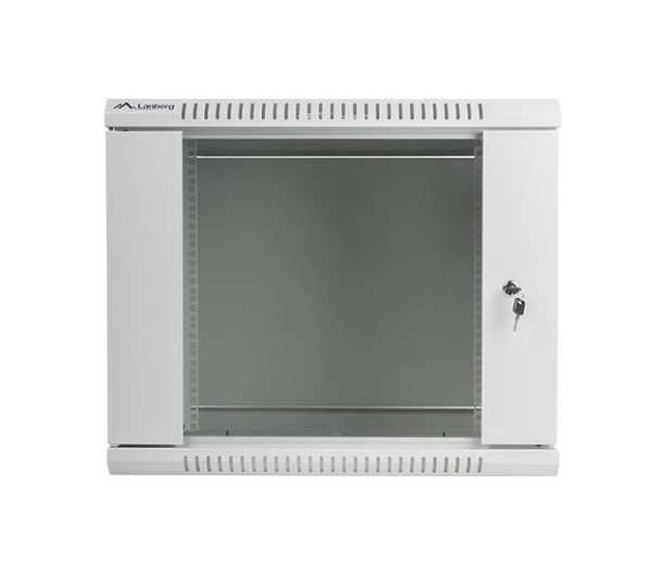 LANBERG Szafa instalacyjna wisząca 19'' 9U 600X600mm szara (drzwi szklane) WF01-6609-10S - 455391 - zdjęcie 2